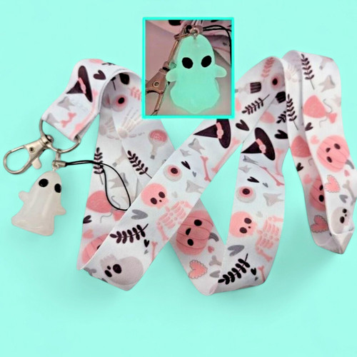 Cute halloween lanyard glowing - halloween,