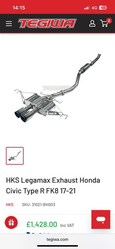 Hks legamax exhaust fk8 type - hks, r