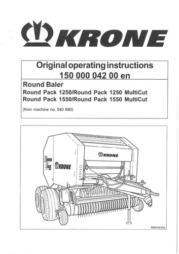Krone round baler - round, pack
