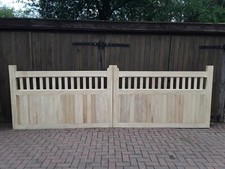 Wooden driveway gates 