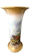 Royal Worcester Trumpet Vase