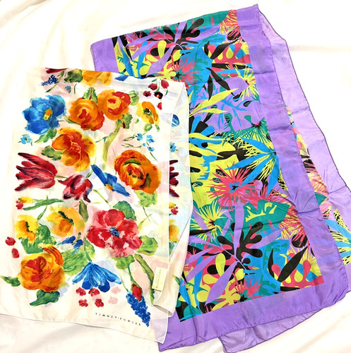 100 silk long floral - silk,