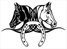 Horse large vinyl sticker car