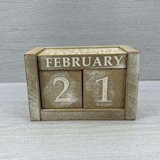 Wood Block Calendar Desk top