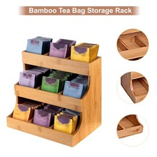Bamboo 3 Tier Tea Bag Storage