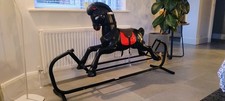 Vintage 1975 Triang Rocking Horse - Black with black frame