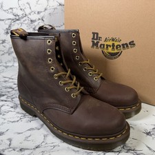DR MARTENS Brown 1460 Ankle Boots SIZE UK9 EU43 BNIB Authentic Crazy Horse