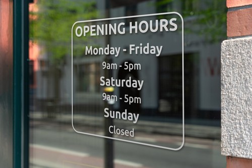 Personalised opening hours - opening,