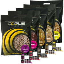 5kg Fishing Boilies Deal 15mm Carp Boilie Pop Ups + Glug Bait Bundle Corus Baits