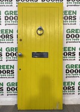 1930S WOODEN FRONT DOOR YELLOW