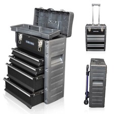 320 US PRO Tools Black Mobile Roller Chest Trolley Cart Storage cabinet Tool Box