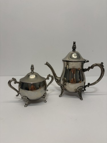 Vintage silver plated teapot - silver, &