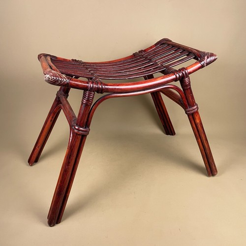Bamboo stool rattan - stool, vintage