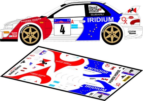 Decals subaru impreza wrc - decals, 1/43