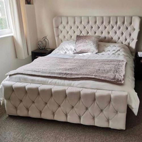 New oxford bed frame plush - new,