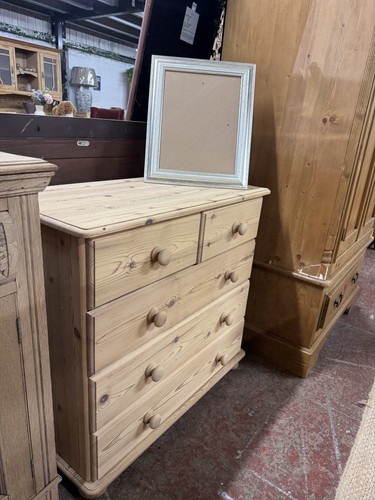 Stripped pine chest drawers - pine,