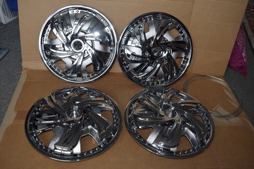 Chrome spinner hubcaps inch - chrome,