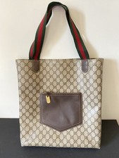 Vintage Gucci Men’s Computer Tote Bag W/ GG Logo Pattern C1980’s