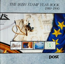 IRELAND 1989-90 COMPLETE YEAR BOOK WITH STAMPS & BLACK PRINT LIMITED TO 8,000
