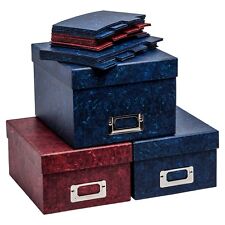 Hampton Frames Photo Picture Storage Boxes With Lid, Index Cards, Trinket Box