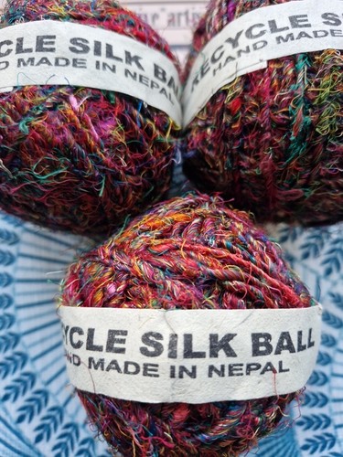 200g recycled sari silk yarn - recycled,