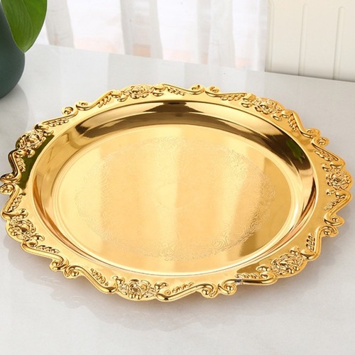 Artisan metal tray for dessert - metal,