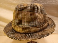 Vintage Trilby Hat Wool Tweed