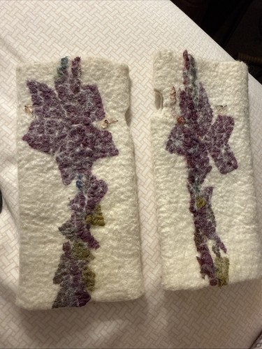 Icelandic wool felt fingerless - wool,