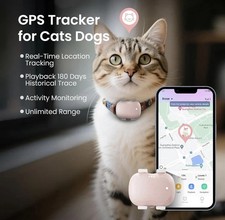 Mini GPS Cat Dog Tracker 4G RealTime Location & Activity Monitor Unlimited Range