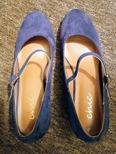 Chic  Navy court Shoes Size 6