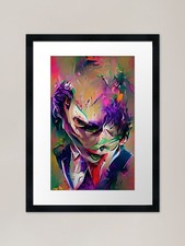Joker painted in AI Framed Art
