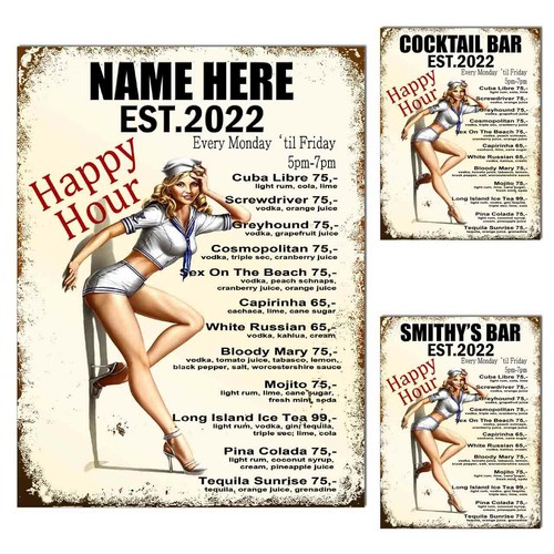 Personalised pub sign plaque - pub,