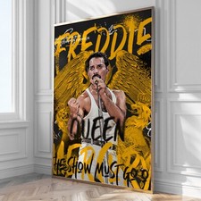 FREDDIE MERCURY PRINT ART ARTWORK POSTER WALL ART PAINTING FRAMED GIFT HOME