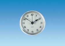 Caravan 72mm Round Clock Silver ME521 Caravan/Motorhome/Boat