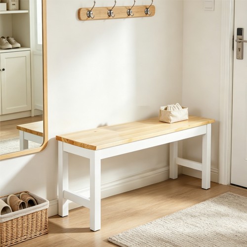90cm pine wooden bench dining - 90cm,