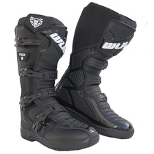 Wulfsport Trackstar Motocross Boots Off Road Motorbike Shoes Black White