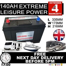 12V 140AH 140 AH Leisure Battery DEEP CYCLE for Motorhome / Caravan / Campervan