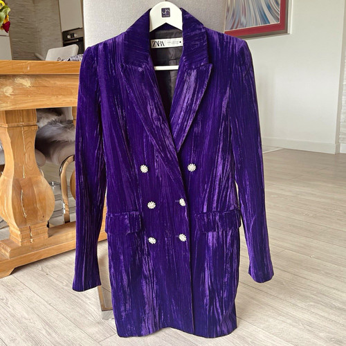 Zara purple velvet double - velvet,