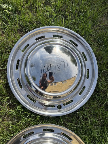 Wolsley chrome hubcaps - wolsley, 14”