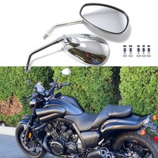 Refit For Yamaha V-MAX 1200 1700 Cruiser Chrome Motorcycle Side Mirrors Rearview