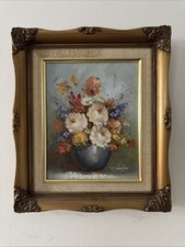 Stunning Vintage Oil On Canvas