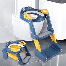 2in1 Toddler Potty Training Toilet Seat Foldable Potty Seat w/Steps Ladder Stool