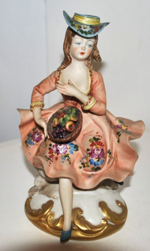 Capodimonte girl fruit - capodimonte, 'girl