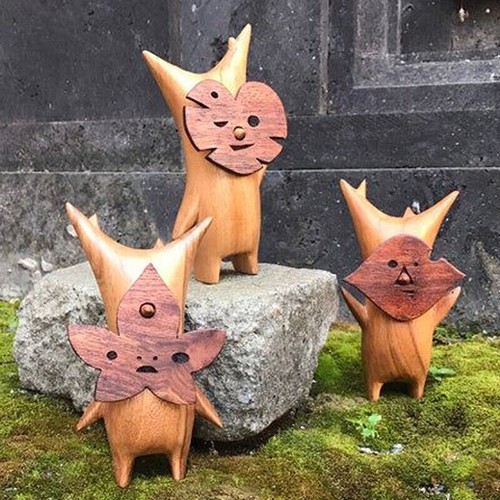 Wooden korok statue handicraft - wooden,