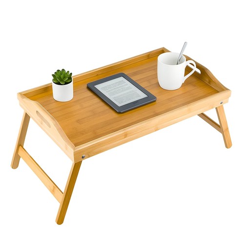 Bamboo bed tray table - bed,