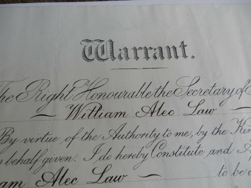 Ww2 warrant 30th nov - nov, 1944