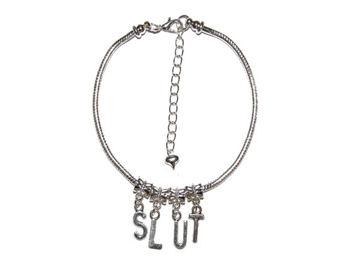 Slut hotwife anklet euro - 'slut',