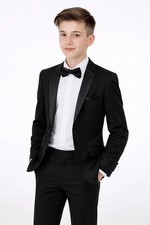 Boys Suits Black Tuxedo Suit