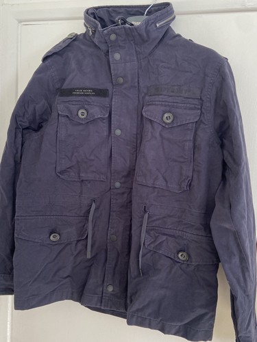 Superdry blue cotton military - cotton,