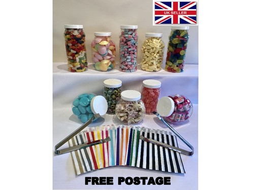 Assorted plastic sweet jars - plastic,